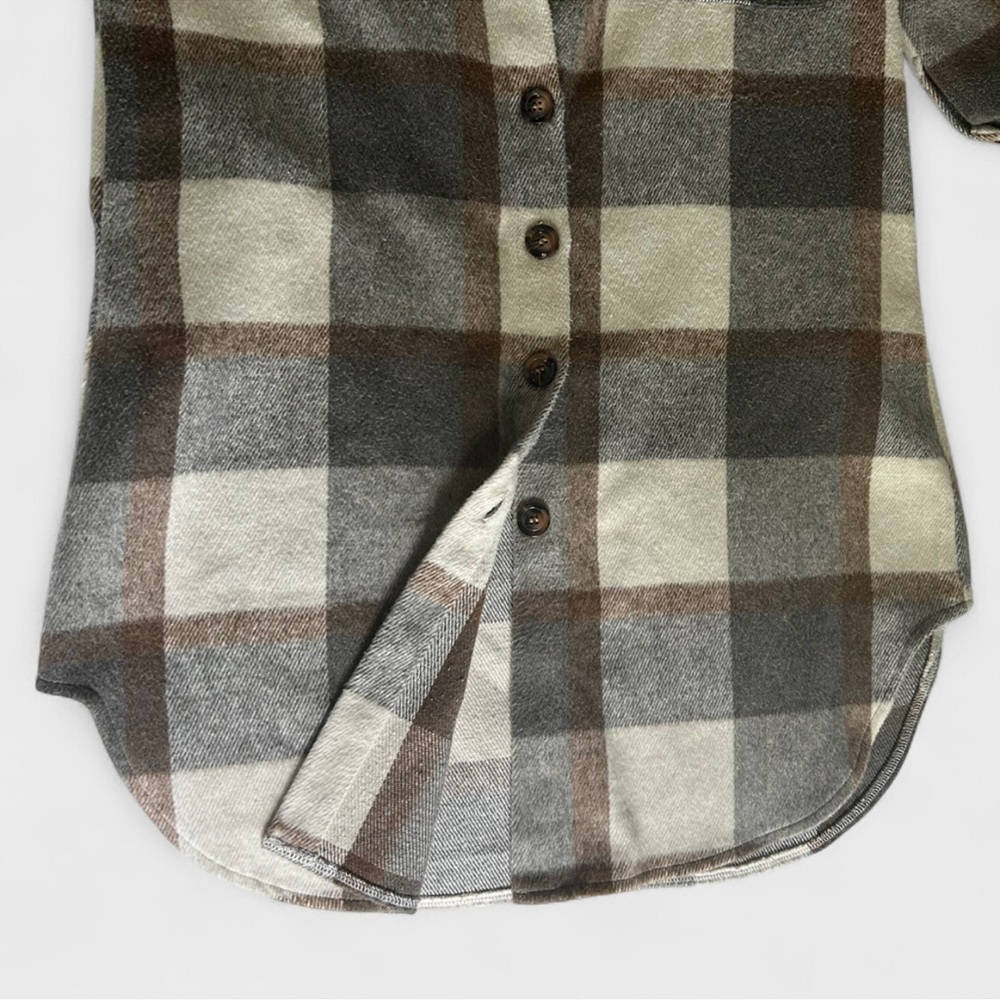 Gingham Button Down Lightweight Shacket Size Small - image 5